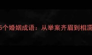 夫妻相处必知的15个婚姻成语从举案齐眉到相濡以沫的智慧传承