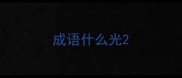 成语什么光