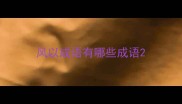 风以成语有哪些成语