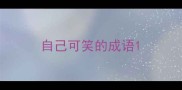 自己可笑的成语