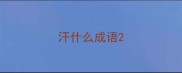 汗什么成语