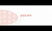 成语生僻字