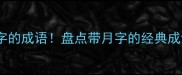 最后一个带月字的成语盘点带月字的经典成语及使用场景