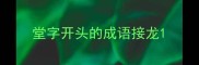 堂字开头的成语接龙