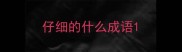 仔细的什么成语