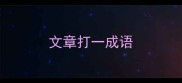 文章打一成语