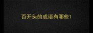 百开头的成语有哪些