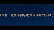 失臂成语全这些带臂字的成语你真的会用了吗
