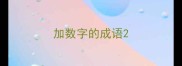 加数字的成语