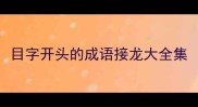 目字开头的成语接龙大全集