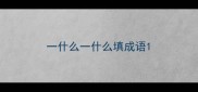 一什么一什么填成语