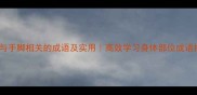 20个与手脚相关的成语及实用高效学习身体部位成语指南