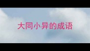 大同小异的成语
