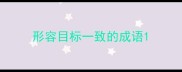 形容目标一致的成语