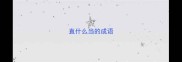 直什么当的成语