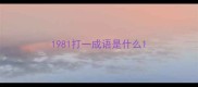 1981打一成语是什么