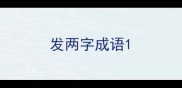 发两字成语