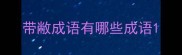 带敝成语有哪些成语