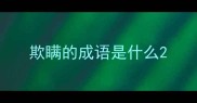 欺瞒的成语是什么