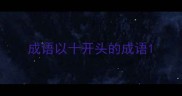成语以十开头的成语