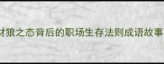 狼师是成语吗豺狼之态背后的职场生存法则成语故事职场干货教育真相