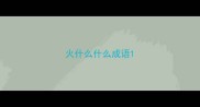 火什么什么成语