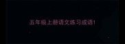 五年级上册语文练习成语