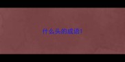 什么头的成语