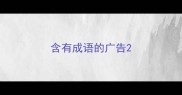 含有成语的广告
