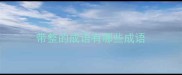 带整的成语有哪些成语