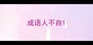 成语人不自