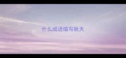 什么成语描写秋天
