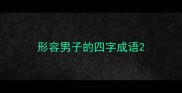形容男子的四字成语