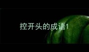控开头的成语