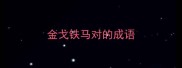 金戈铁马对的成语