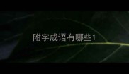 附字成语有哪些