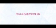 形容手指漂亮的成语