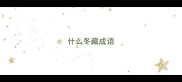 什么冬藏成语