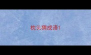 枕头猜成语