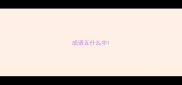 成语五什么中