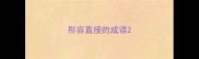 形容直接的成语