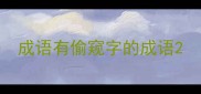成语有偷窥字的成语