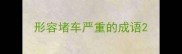 形容堵车严重的成语