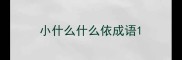 小什么什么依成语