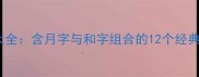 月和生成语大全含月字与和字组合的12个经典成语及用法