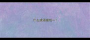 什么成语最后一