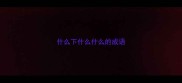 什么下什么什么的成语