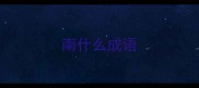 南什么成语