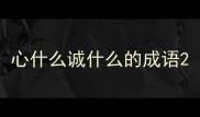 心什么诚什么的成语