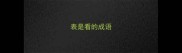 表是看的成语